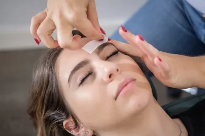 Eyebrow waxing service at Bella Mia Hair Salon in Billerica MA